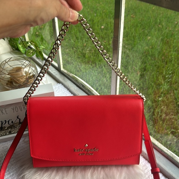 Kate Spade Carson Convertible Crossbody red bag. NWOT - Picture 3 of 10